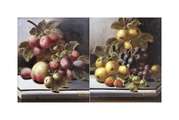 PAIR OF OILS – Still Life of Fruit